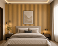 White Oak acoustic slat wall panel — full panel front view